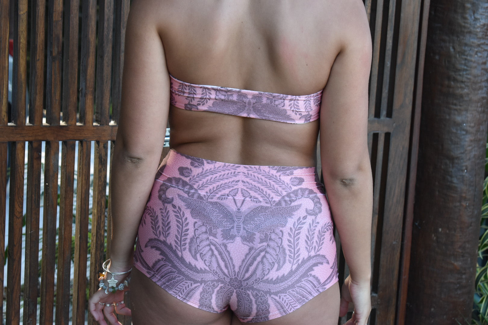 Batik Moth Pink / Leopard Reversible Bandeau