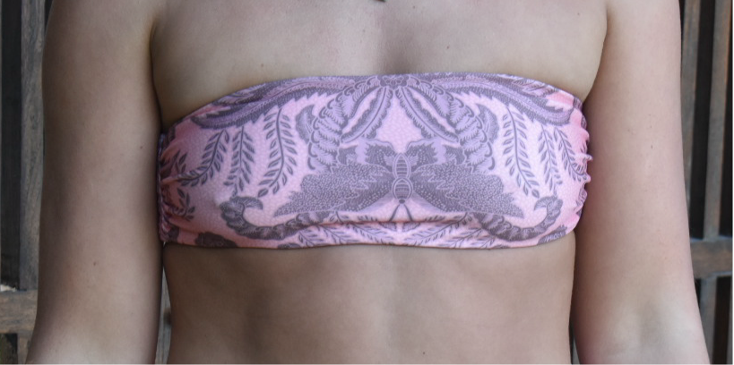 Batik Moth Pink / Leopard Reversible Bandeau