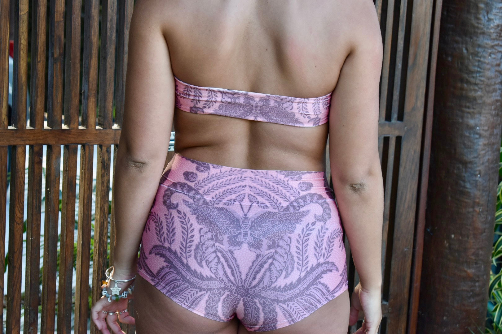 Batik Moth Pink High Waist